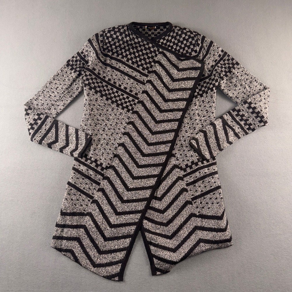 Smartwool Merino Wool Blend Geometric Chevron Open Front Cardigan Sweater XS